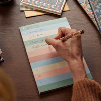 Tracy & Co Large Memo Notepad - Muted Numbered Colorblock