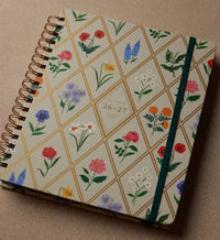 Tracy & Co 2026-2027 17-Month Academic Hardcover Spiral Planner - Garden Study