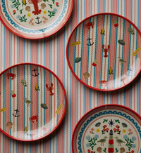Tracy & Co Melamine Assorted Dessert Plates - Seaside