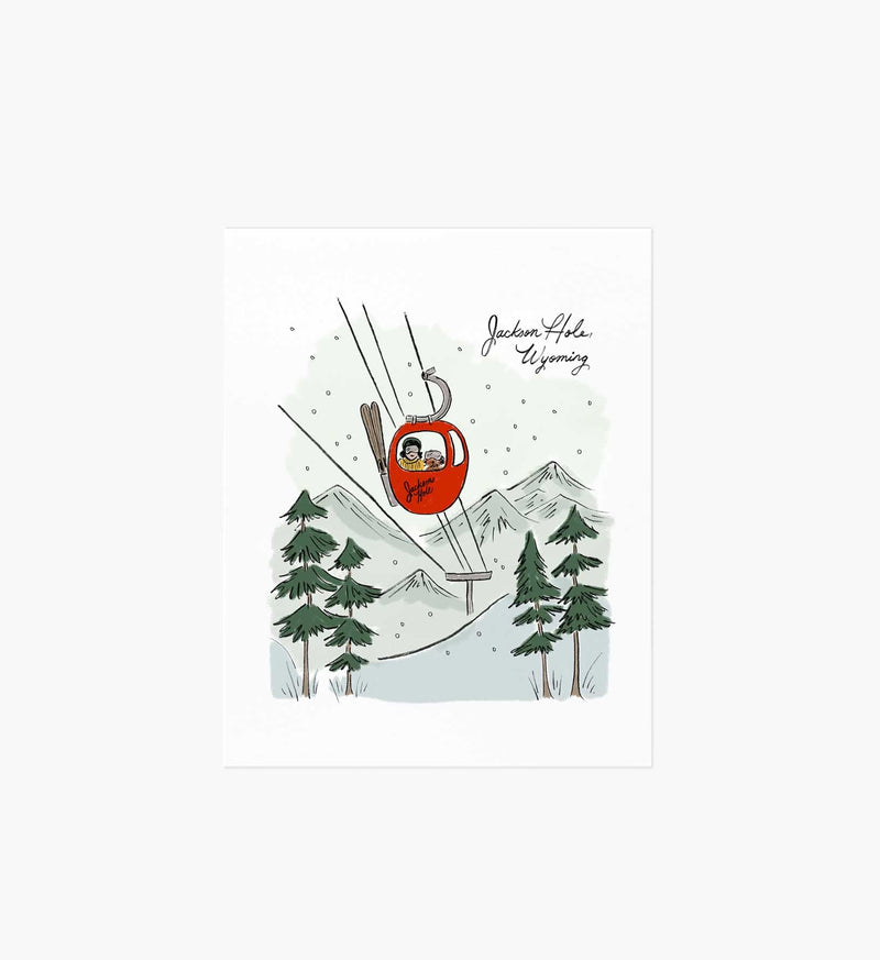 Tracy & Co Jackson Hole Travel Sketch Art Print