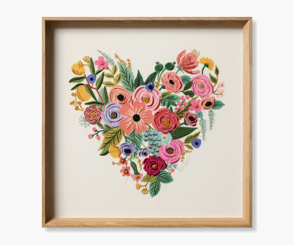 Tracy & Co Framed Wall Art - Garden Party Heart