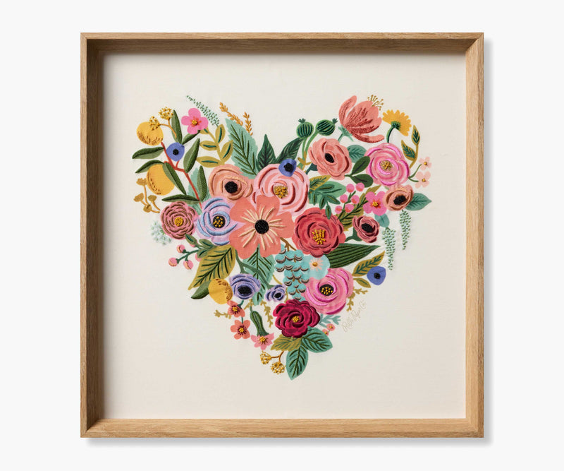 Tracy & Co Framed Wall Art - Garden Party Heart