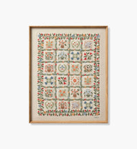Tracy & Co Framed Wall Art - Helena Quilt Ivory