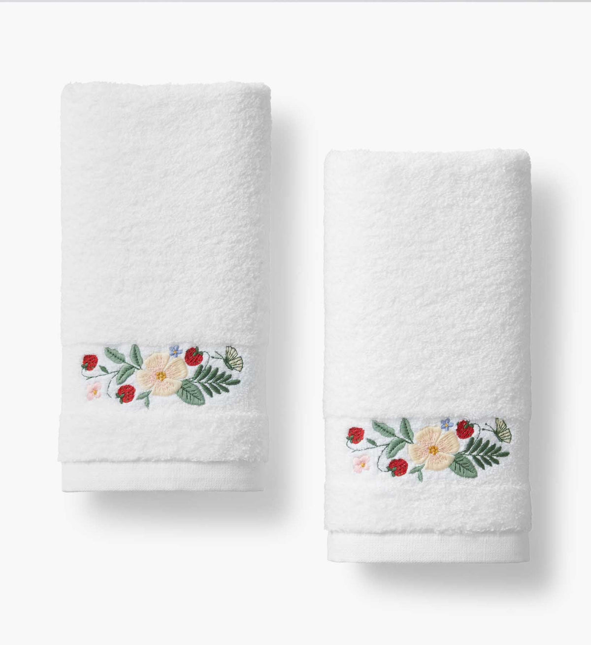 Tracy & Co Embroidered Guest Towel - Strawberry Fields