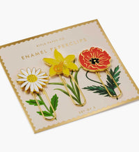 Tracy & Co Enamel Paper Clip Set - Garden Study