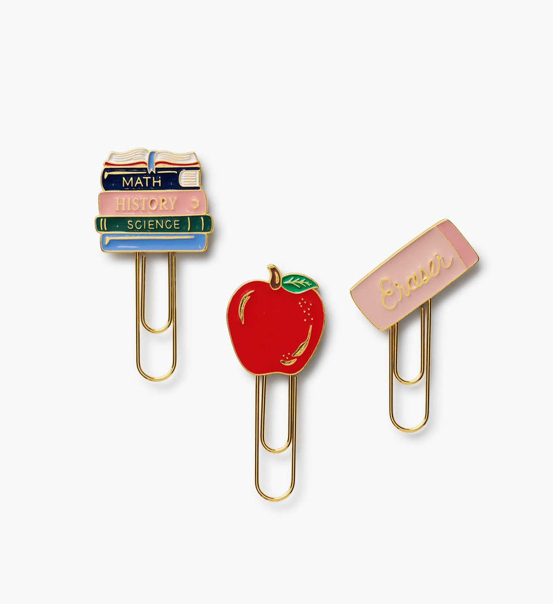 Tracy & Co Enamel Paper Clip Set - Schoolhouse