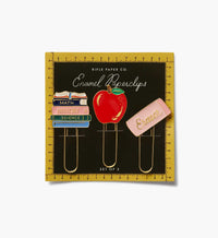 Tracy & Co Enamel Paper Clip Set - Schoolhouse
