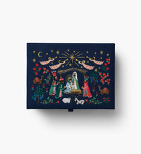 Tracy & Co Large Embroidered Keepsake Box - Nativity