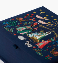 Tracy & Co Large Embroidered Keepsake Box - Nativity