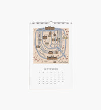 Tracy & Co 2027 Wall Calendar - Travel Sketches