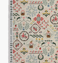 Tracy & Co Heritage Sampler Canvas Fabric - Linen
