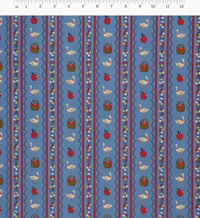 Tracy & Co Farmhouse Stripe Canvas Fabric - Blue
