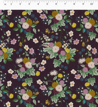 Tracy & Co Dahlia Cotton Fabric - Aubergine