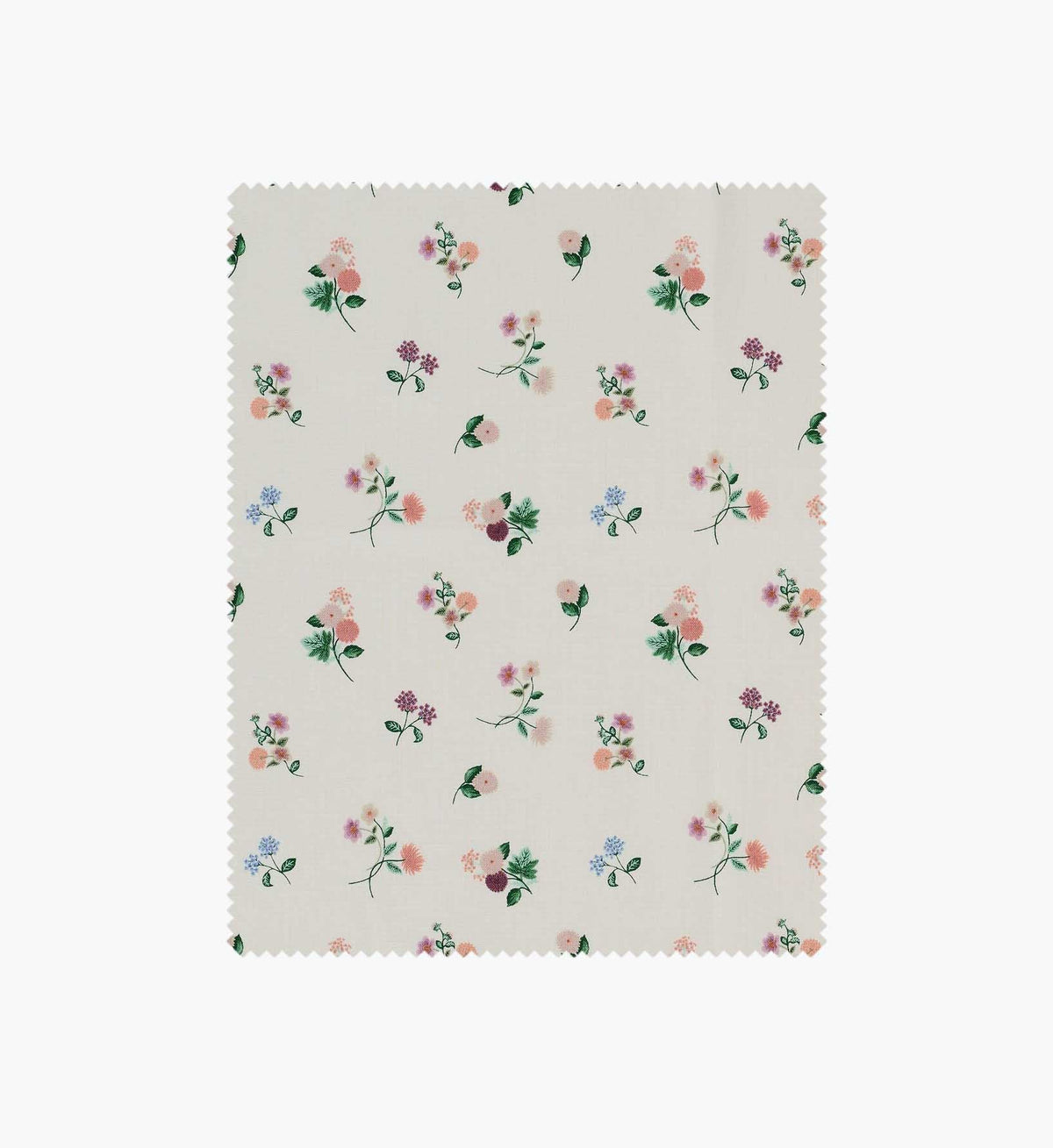 Tracy & Co Ditsy Dahlia Cotton Fabric - Cream
