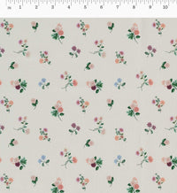 Tracy & Co Ditsy Dahlia Cotton Fabric - Cream