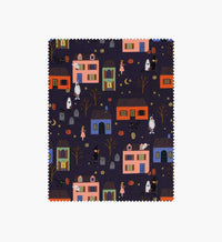 Tracy & Co Halloween Night Cotton Metallic Fabric - Indigo and Gold