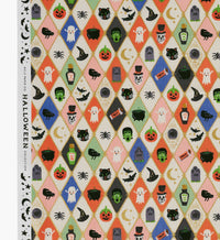 Tracy & Co Halloween Argyle Cotton Metallic Fabric - Multi