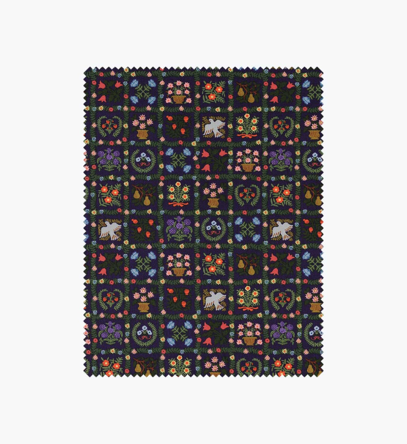 Tracy & Co Helena Cotton Fabric - Navy