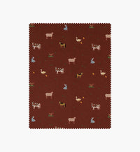 Tracy & Co Farm Animals Cotton Fabric - Crimson
