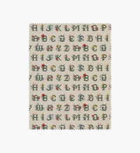 Tracy & Co Cross Stitch Letters Cotton Fabric - Linen