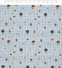 Tracy & Co Farmhouse Gingham Cotton Fabric - Blue