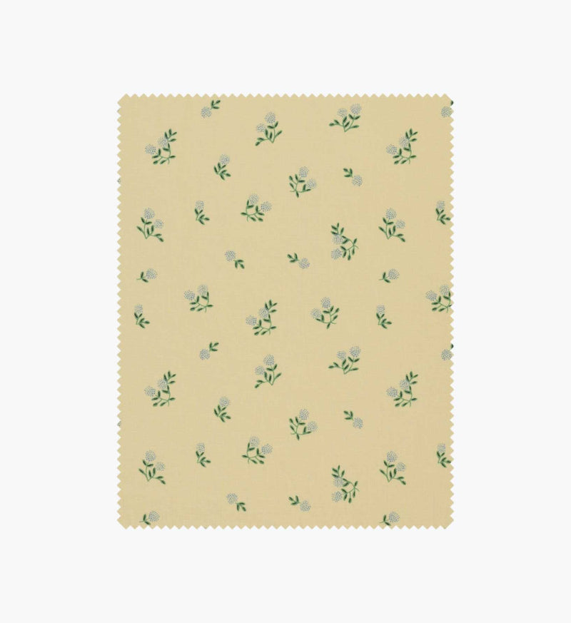 Tracy & Co Ditsy Hydrangea Cotton Fabric - Butter