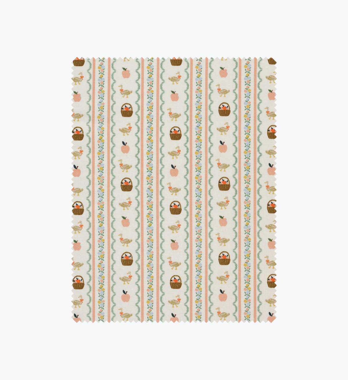 Tracy & Co Farmhouse Stripe Cotton Fabric - Cream
