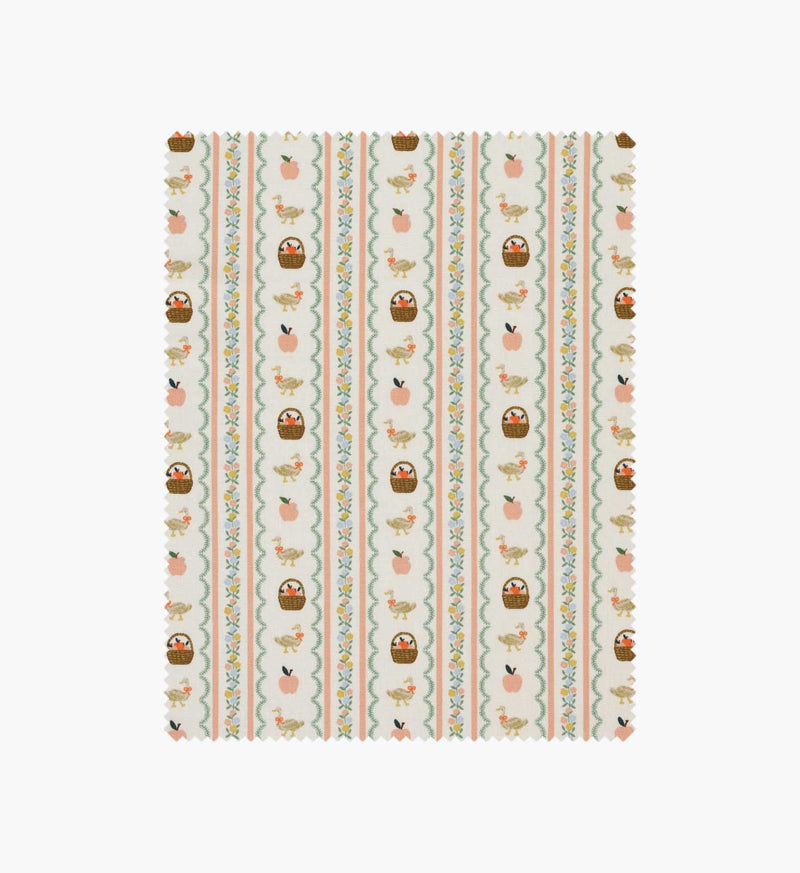 Tracy & Co Farmhouse Stripe Cotton Fabric - Cream