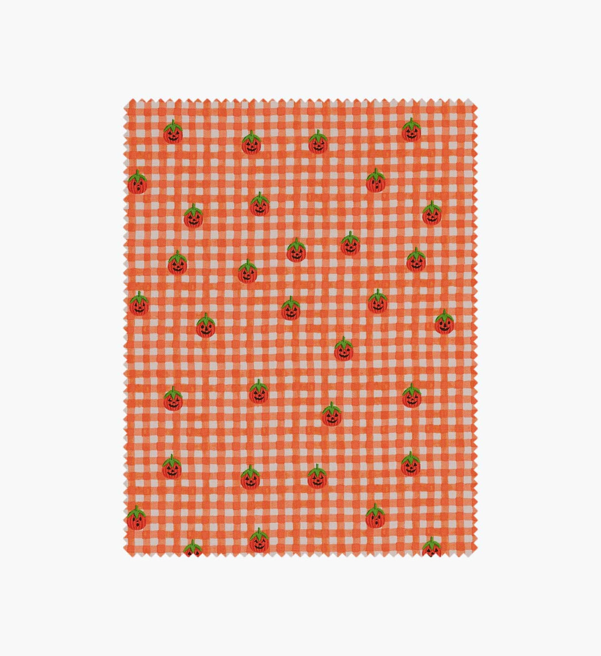 Tracy & Co Pumpkin Gingham Cotton Fabric - Orange