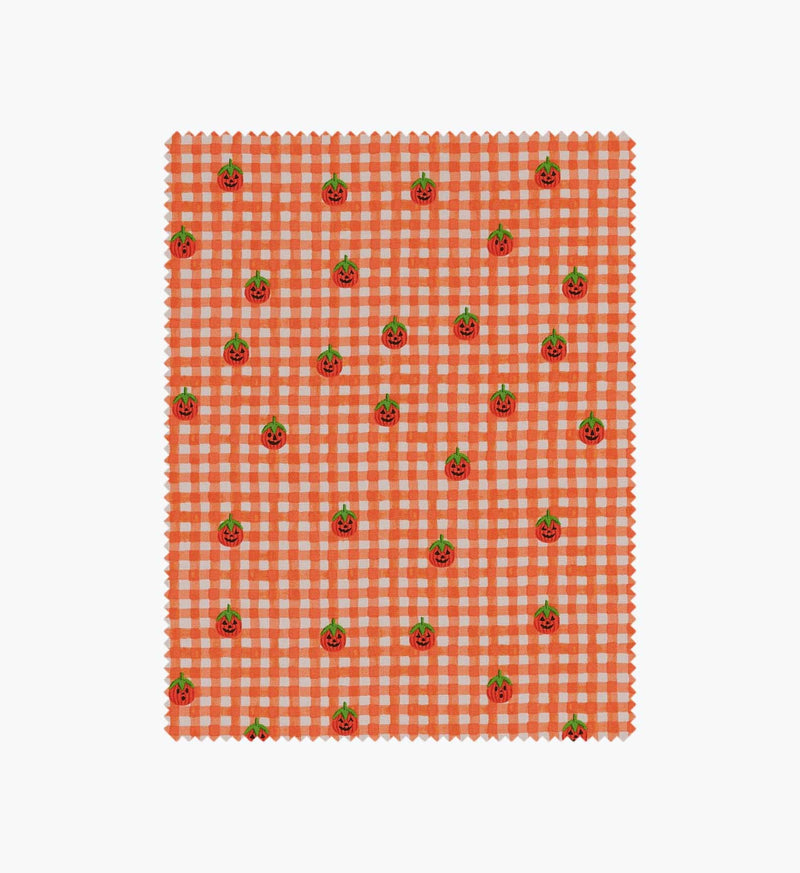 Tracy & Co Pumpkin Gingham Cotton Fabric - Orange