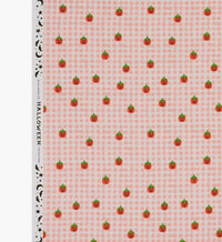 Tracy & Co Pumpkin Gingham Cotton Fabric - Blush