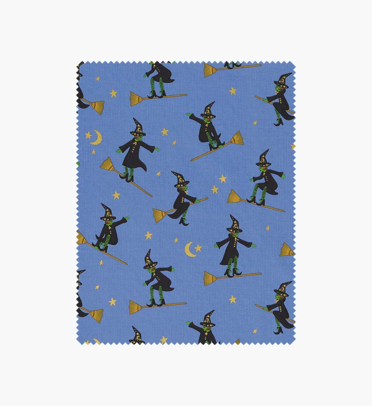 Tracy & Co Wicked Witches Cotton Metallic Fabric - Blue
