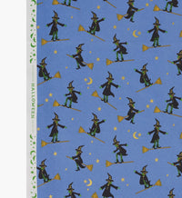 Tracy & Co Wicked Witches Cotton Metallic Fabric - Blue