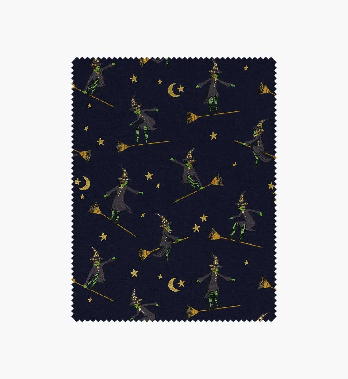 Tracy & Co Wicked Witches Cotton Metallic Fabric - Navy