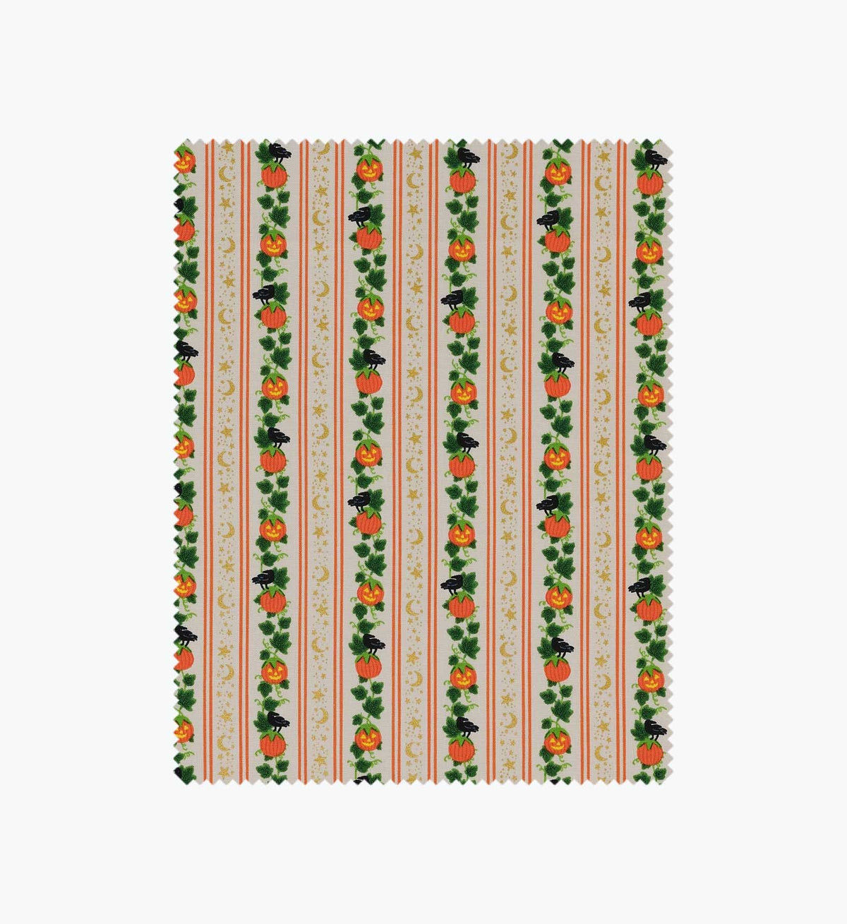 Tracy & Co Pumpkin Patch Cotton Metallic Fabric - Linen