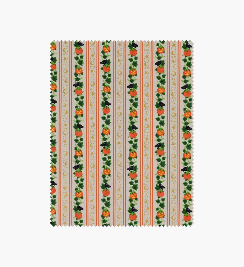 Tracy & Co Pumpkin Patch Cotton Metallic Fabric - Linen