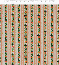 Tracy & Co Pumpkin Patch Cotton Metallic Fabric - Linen
