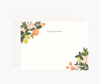 Tracy & Co Floral Personalized Stationery - Citrus Floral