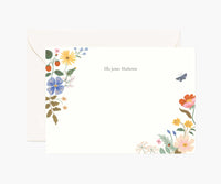 Tracy & Co Floral Personalized Stationery - Strawberry Fields