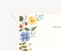 Tracy & Co Floral Personalized Stationery - Strawberry Fields