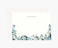 Tracy & Co Floral Personalized Stationery - Peacock