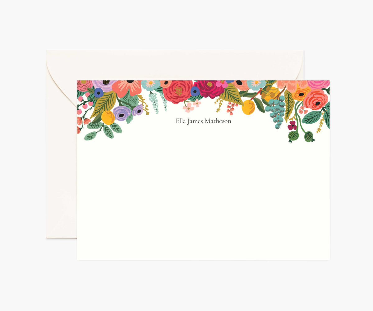 Tracy & Co Floral Personalized Stationery - Garden Party