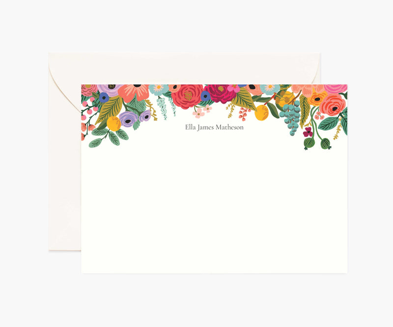 Tracy & Co Floral Personalized Stationery - Garden Party