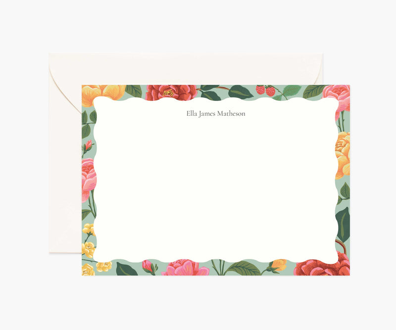 Tracy & Co Floral Personalized Stationery - Roses