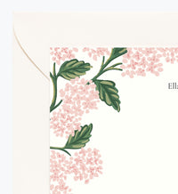 Tracy & Co Floral Personalized Stationery - Hydrangea Blush