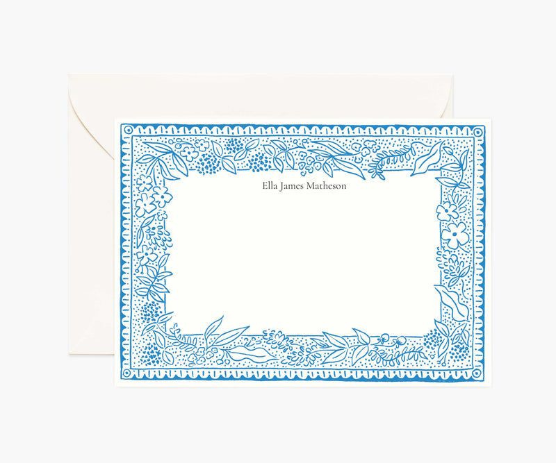 Tracy & Co Floral Personalized Stationery - Delft