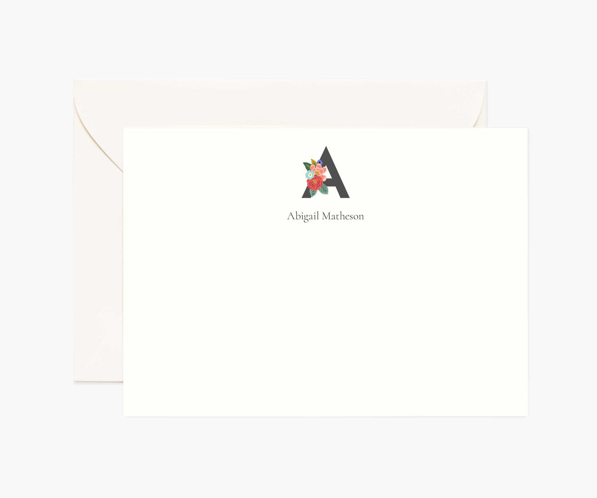 Tracy & Co Monogram Personalized Stationery - A