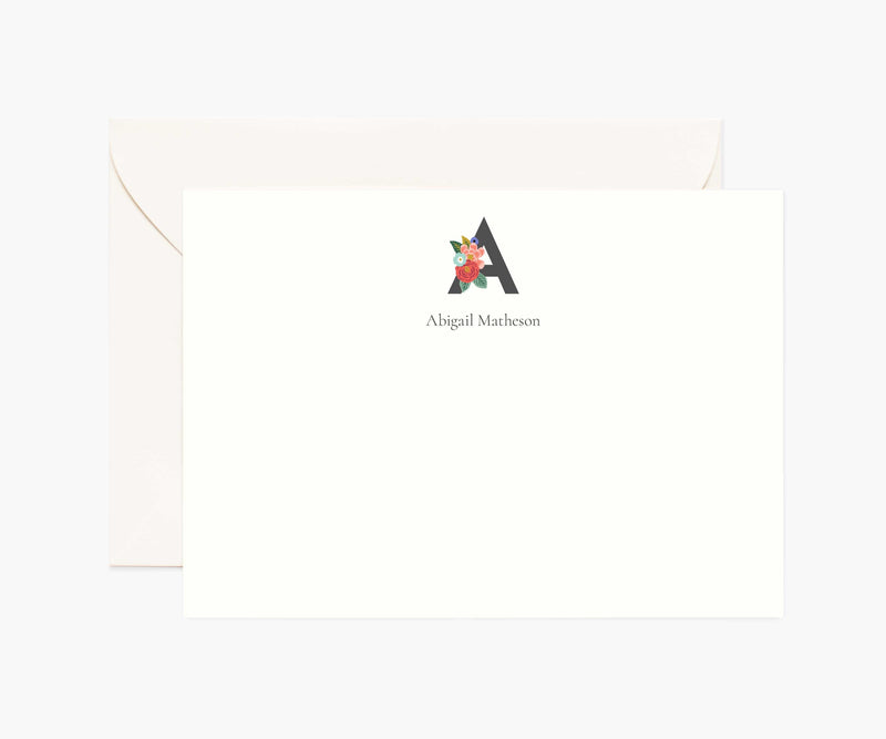 Tracy & Co Monogram Personalized Stationery - A