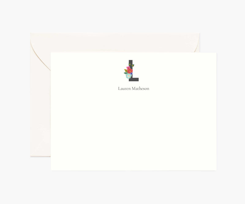 Tracy & Co Monogram Personalized Stationery - L