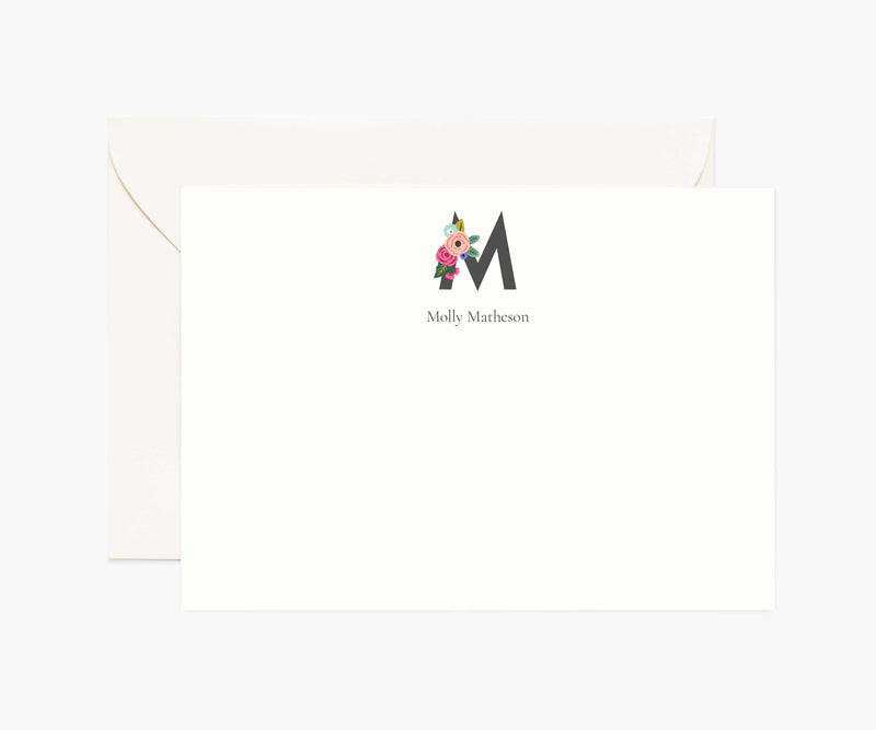 Tracy & Co Monogram Personalized Stationery - M